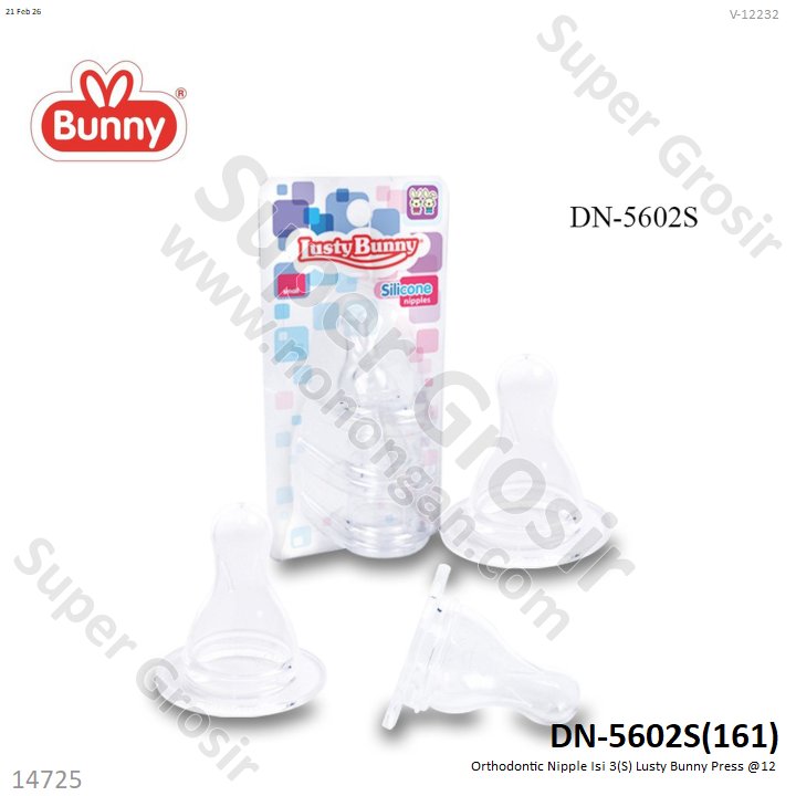 Orthodontic Nipple Isi 3(S) Lusty Bunny Press @12