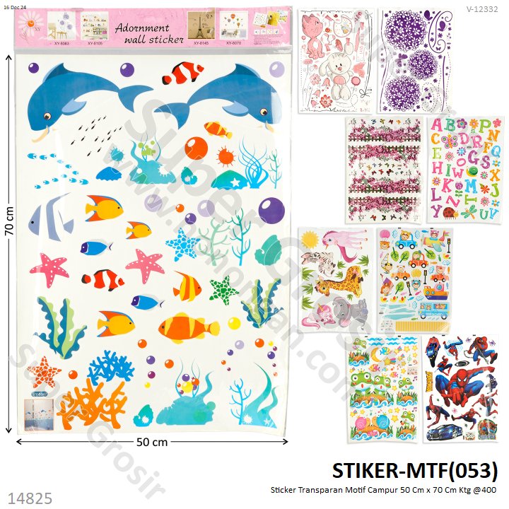 Sticker Dinding Transparan 50x70 cm Home Wall Sticker Ktg Opp @400
