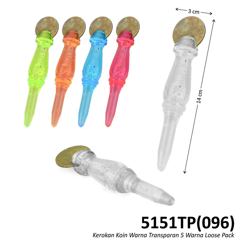 Kerokan Koin Warna Transparan 5151TP Loose Pack @250