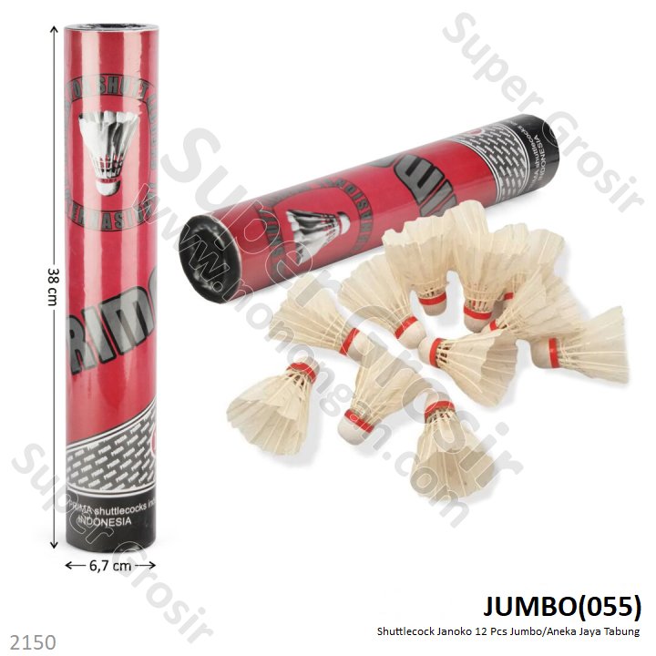 Shuttlecock Janoko 12 Pcs Jumbo / Aneka Jaya / Intan  / Prima / PB. Rimako Tabung