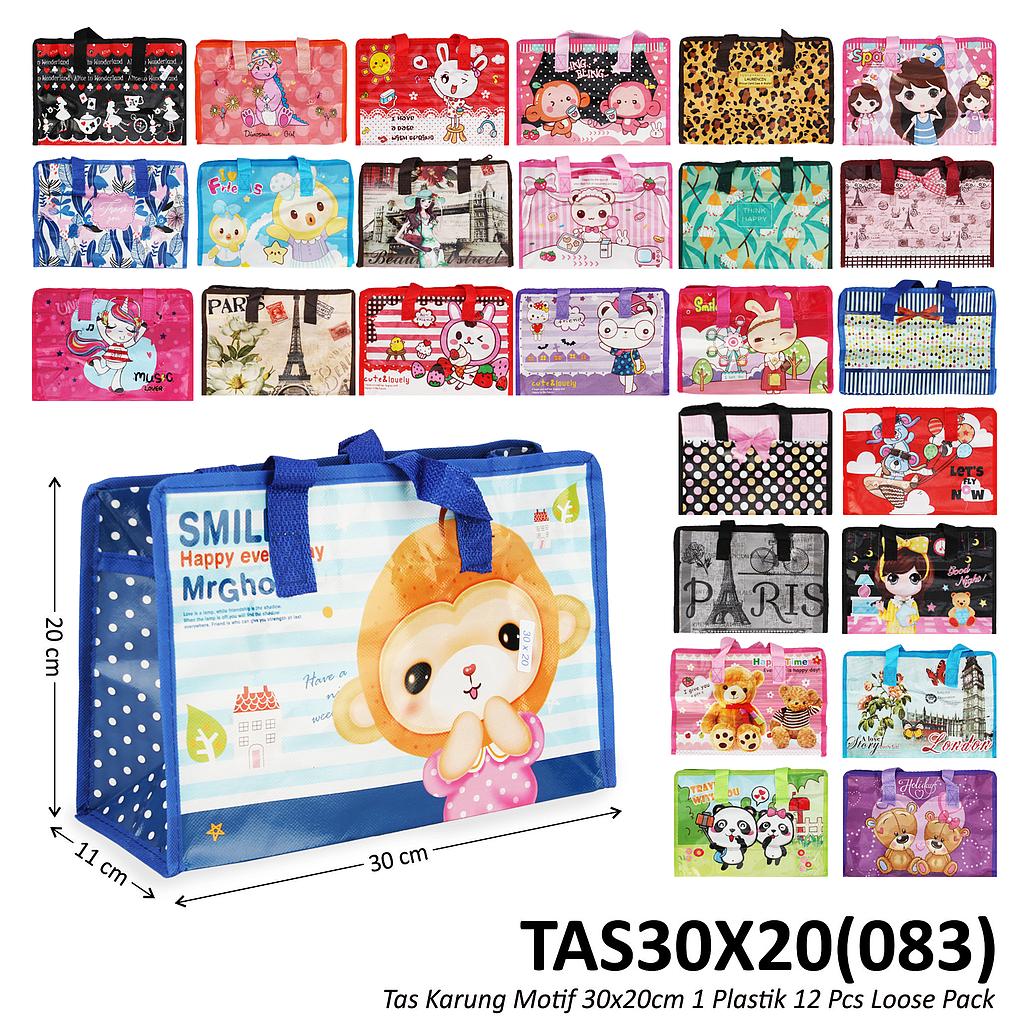 Tas Laundry Motif 30x20 cm 1 Pack 12 Pcs Loose Pack @360