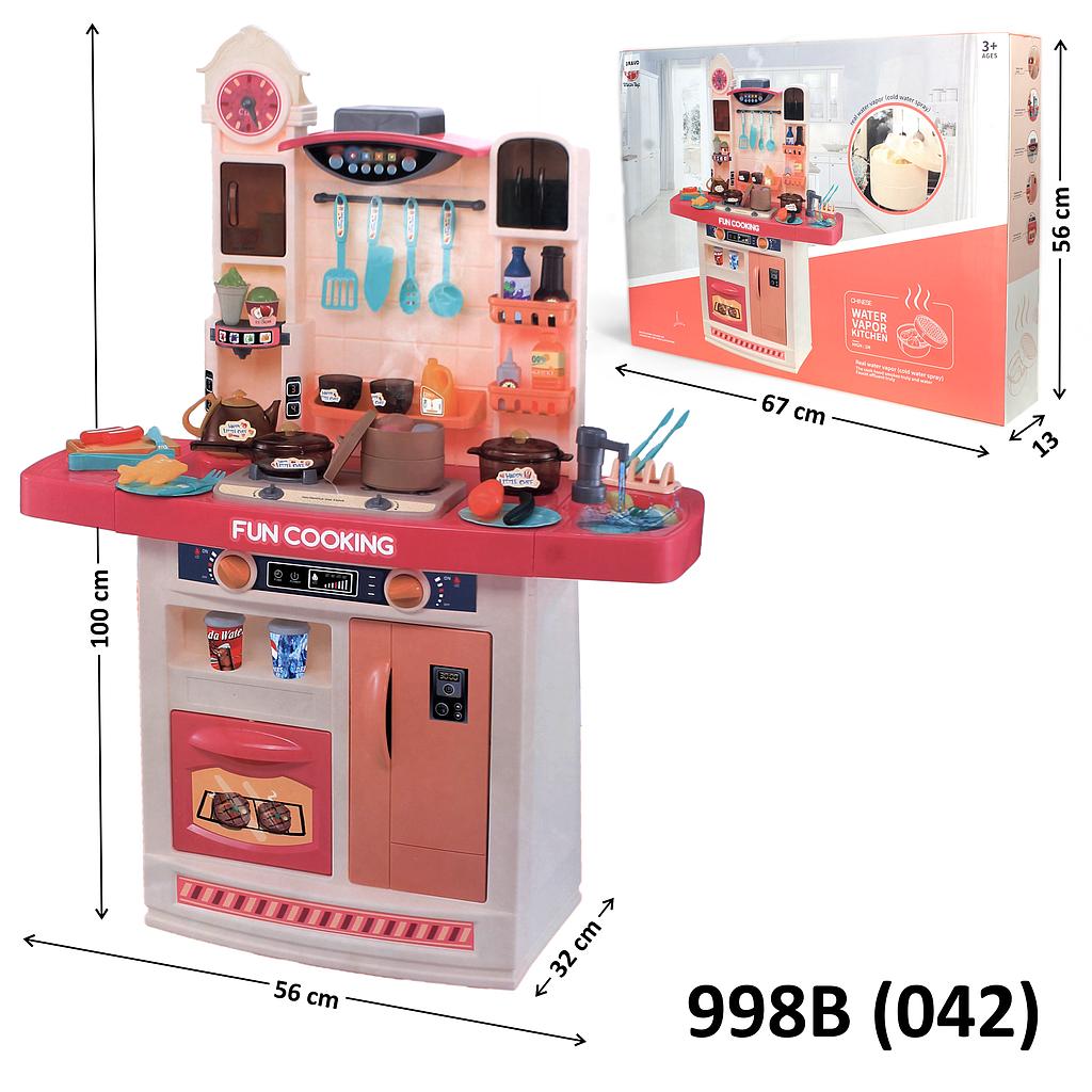 Kitchen Set B/O Suara Asap Lampu Fun Cooking Box @4