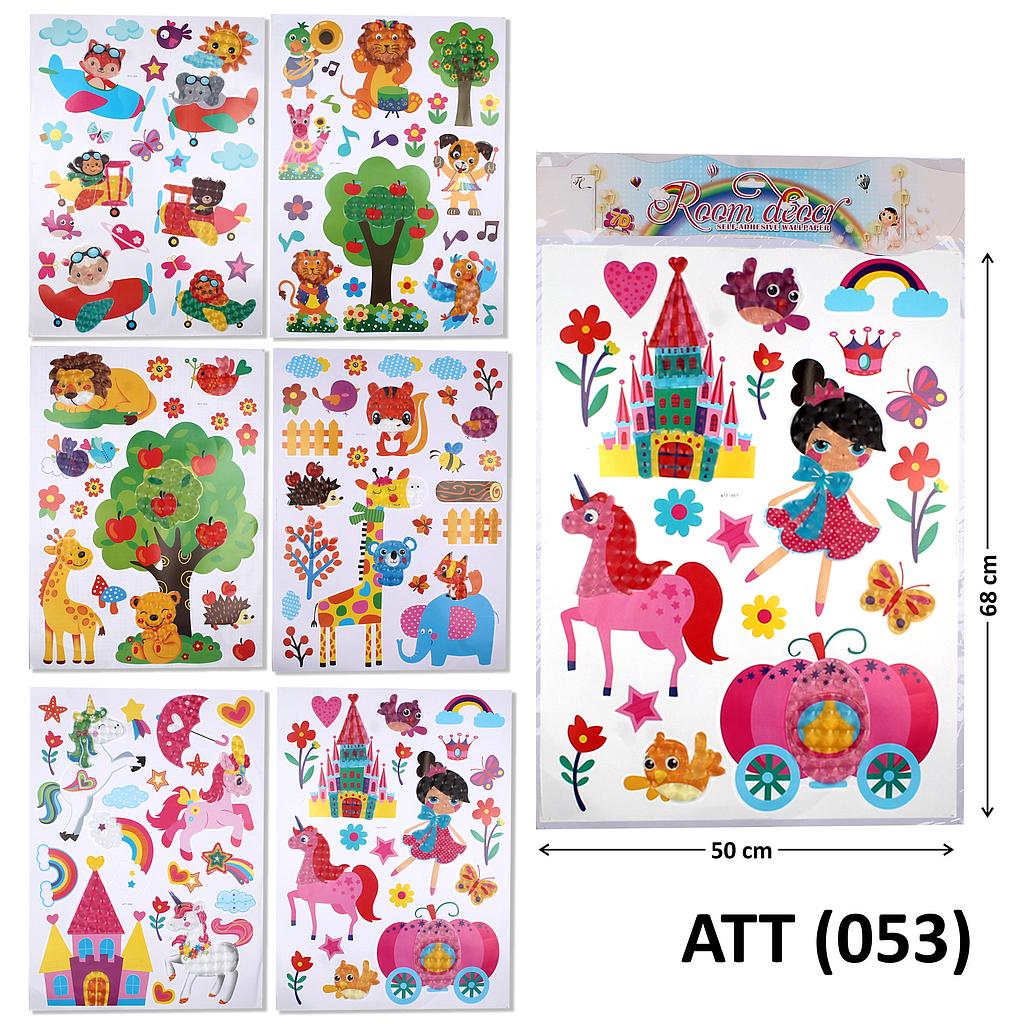 Sticker Dinding PVC 7D Room Decor Ktg Opp @360