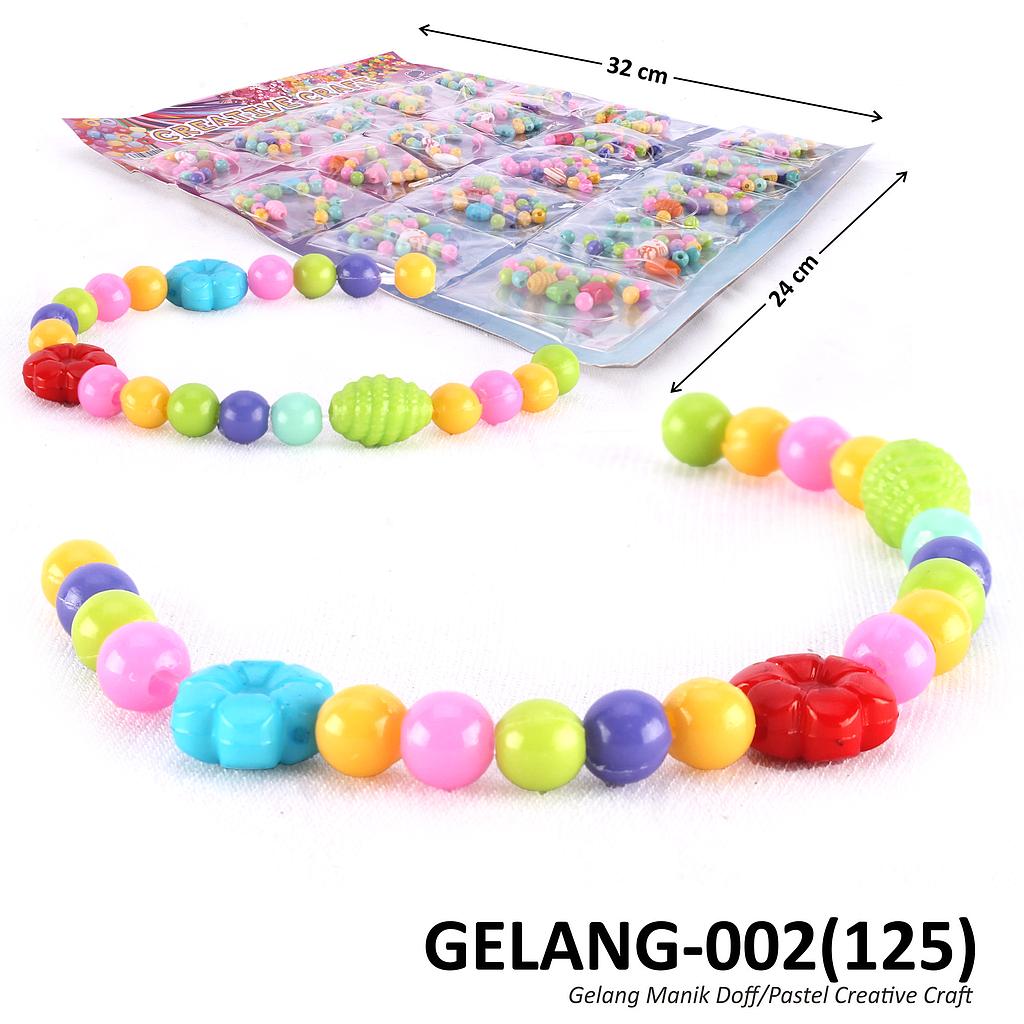 Meronce Gelang Manik Doff/Pastel 20 Pcs Creative Craft Pack Plastik (Per Lembar) @200
