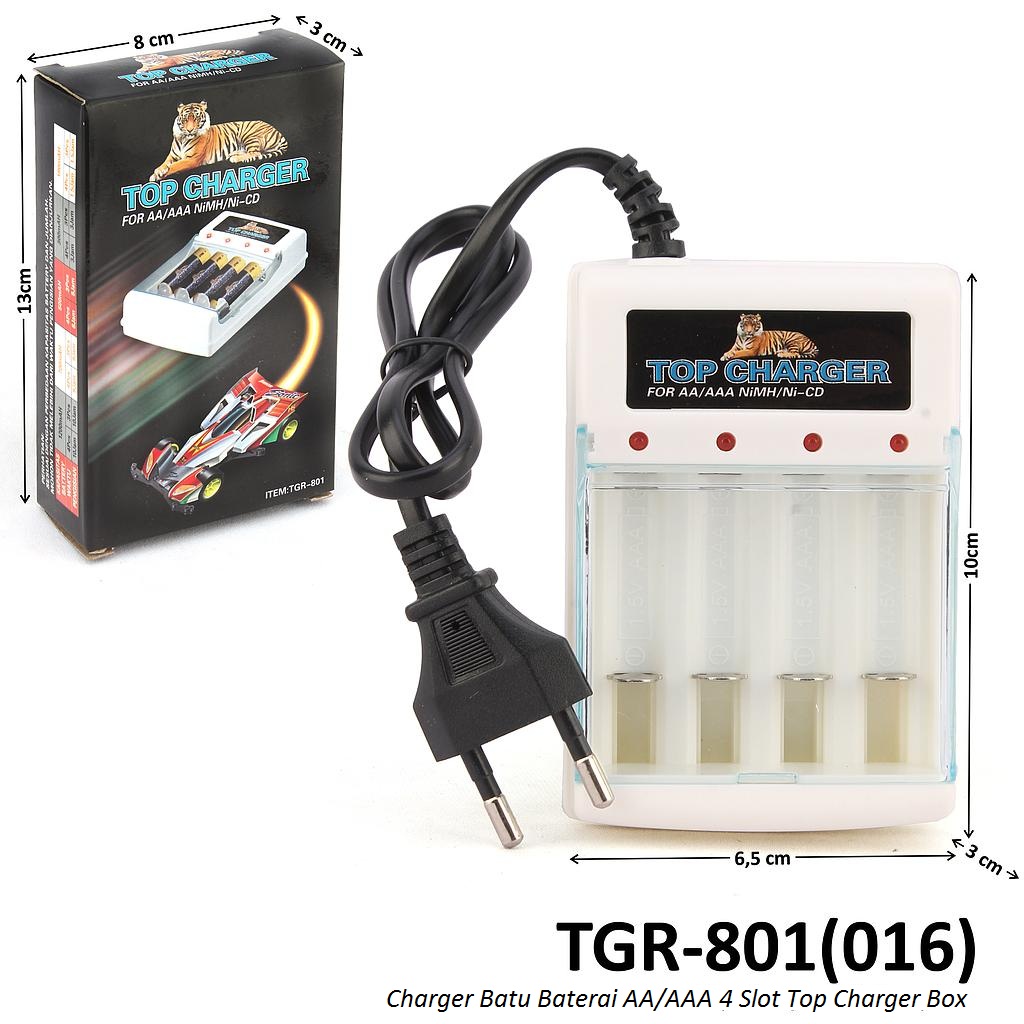 Charger Batu Baterai AA/AAA 4 Slot Top Charger Box @120