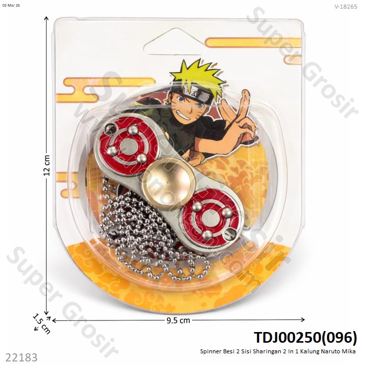 Spinner Besi 2 Sisi Sharingan 2 In 1 Kalung Naruto Mika