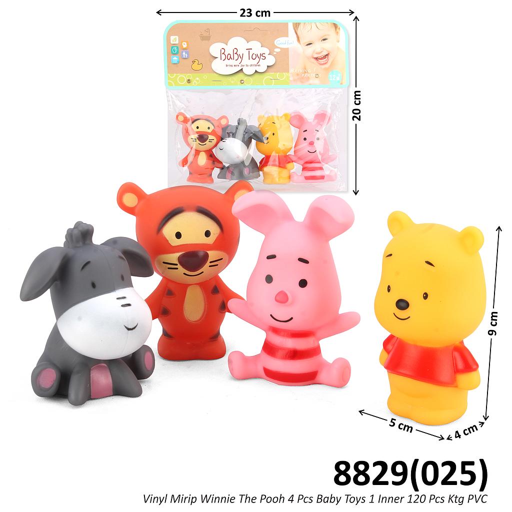 Vinyl Karakter Winnie The Pooh 4 Pcs Baby Toys 1 Inner 120 Pcs Ktg PVC @240
