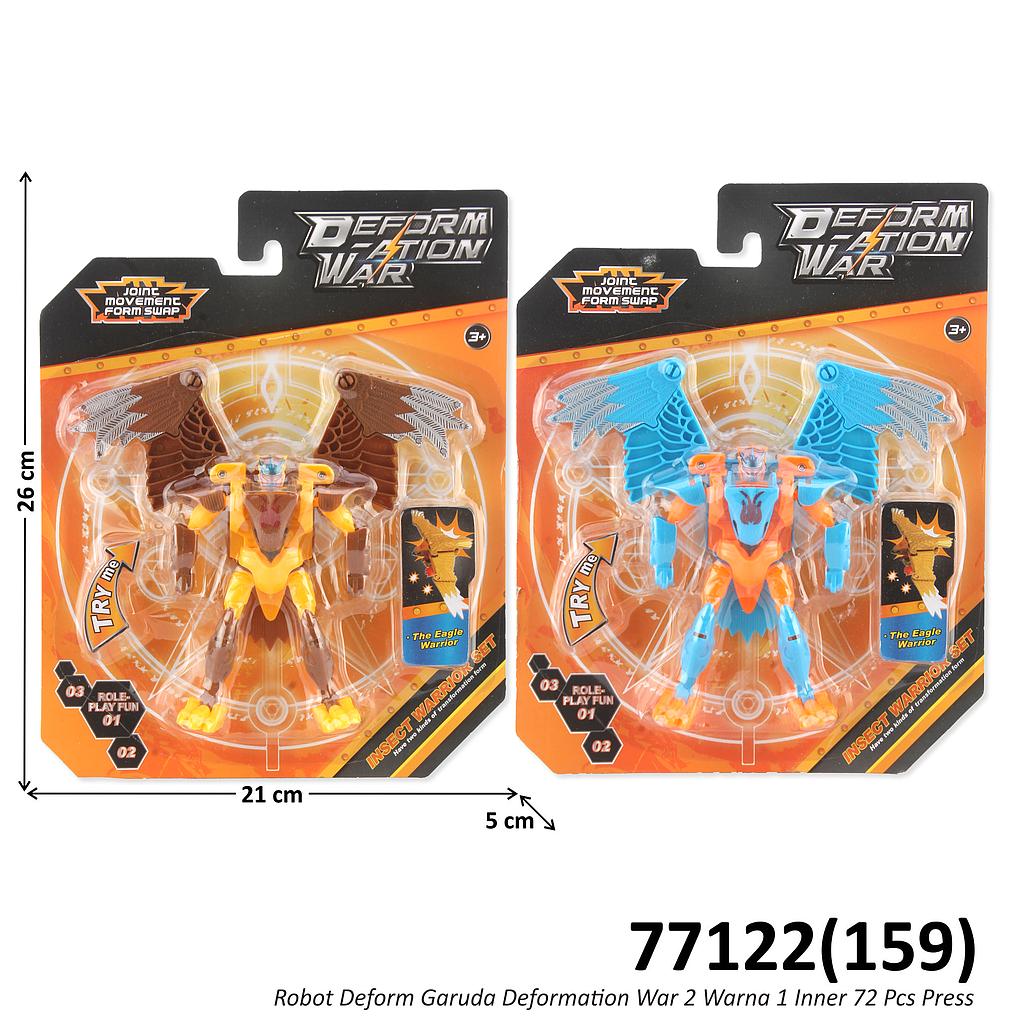 Robot Deform Burung Elang Deformation War 2 Warna 1 Inner 72 Pcs Press @144