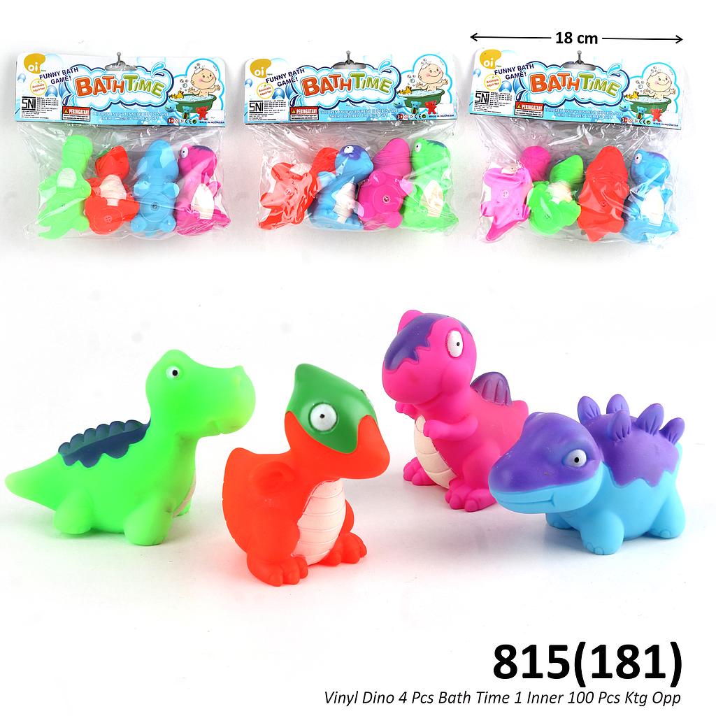 Vinyl Dinosaurus 4 Pcs Bath Time 1 Inner 100 Pcs Ktg Opp @200