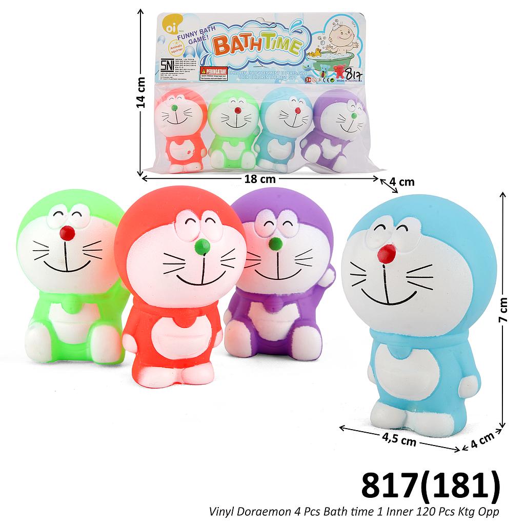 Vinyl Doraemon 4 Pcs Bath Time 1 Inner 120 Pcs Ktg Opp @240