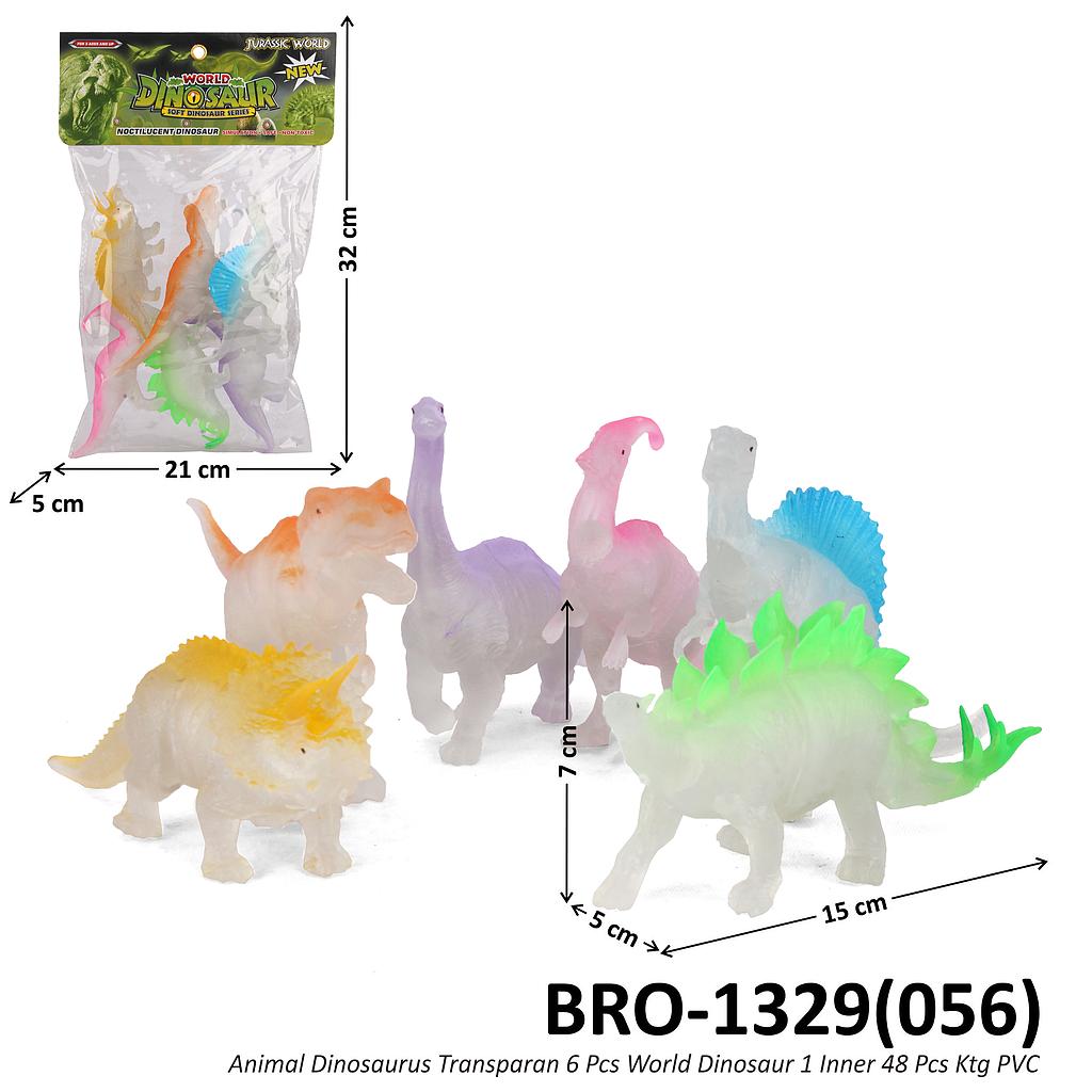 Dinosaurus Glow In The Dark 6 Pcs World Dinosaur 1 Inner 48 Pcs Ktg PVC @96