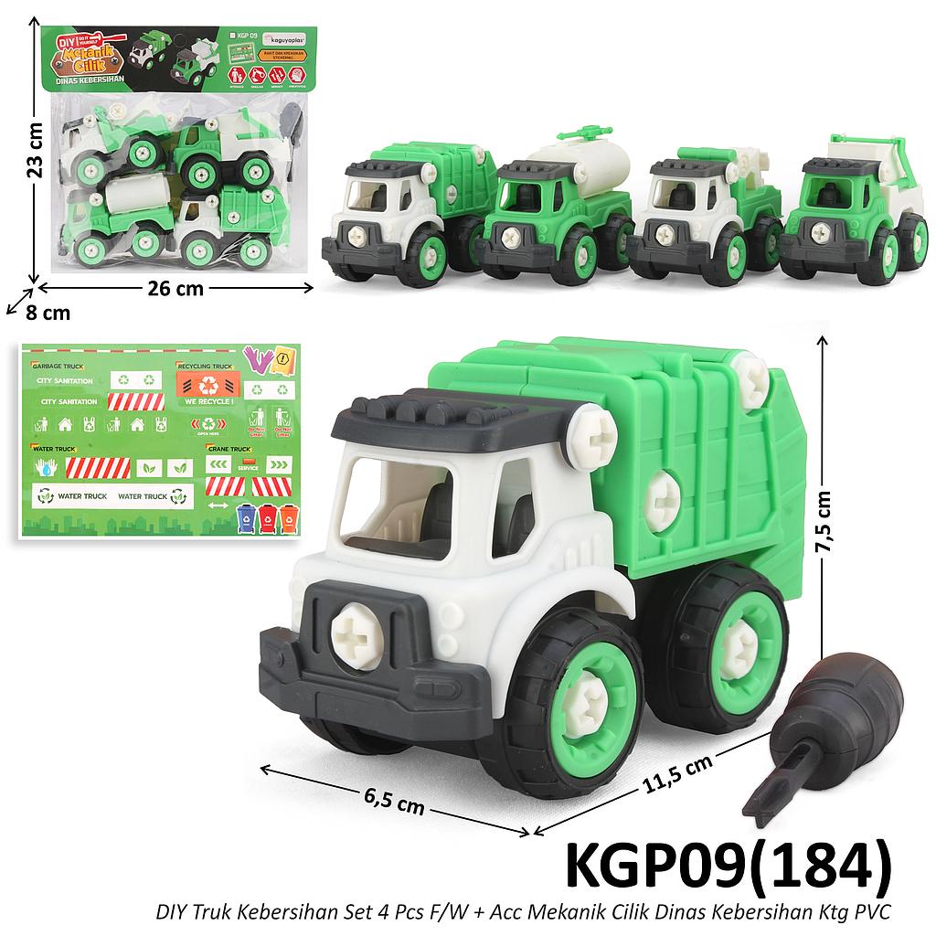 DIY Truk Sanitasi Set 4 Pcs + Obeng F/W Mekanik Cilik Ktg PVC @72