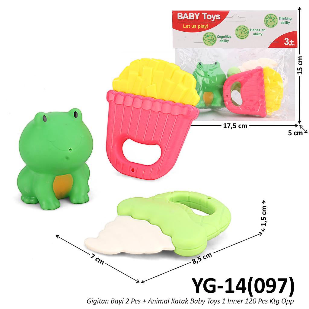 Gigitan Bayi 2 Pcs Set Vinyl Kodok Baby Toys 1 Inner 120 Pcs Ktg Opp @240