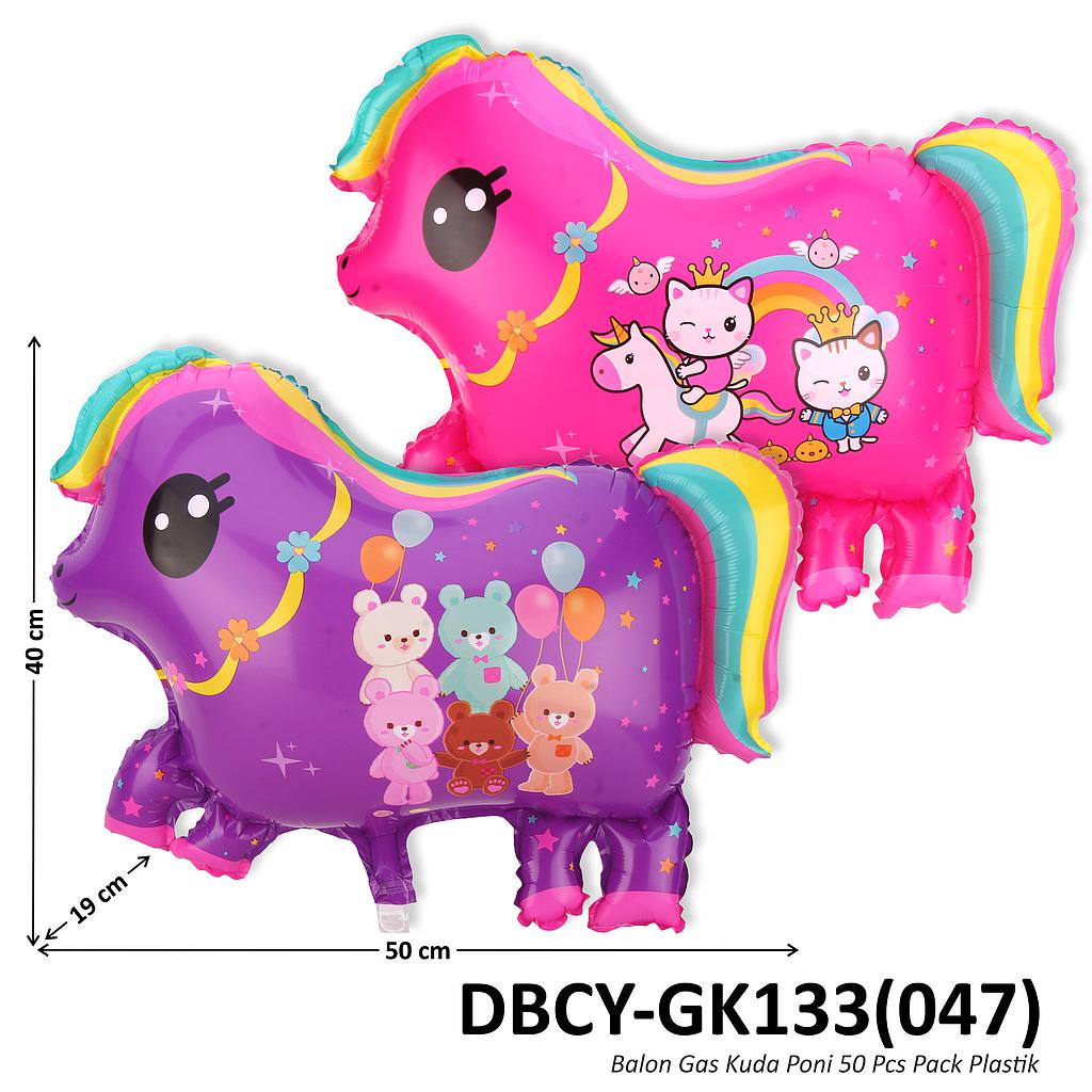 Balon Gas Kuda Poni 50 Pcs Pack Plastik @60