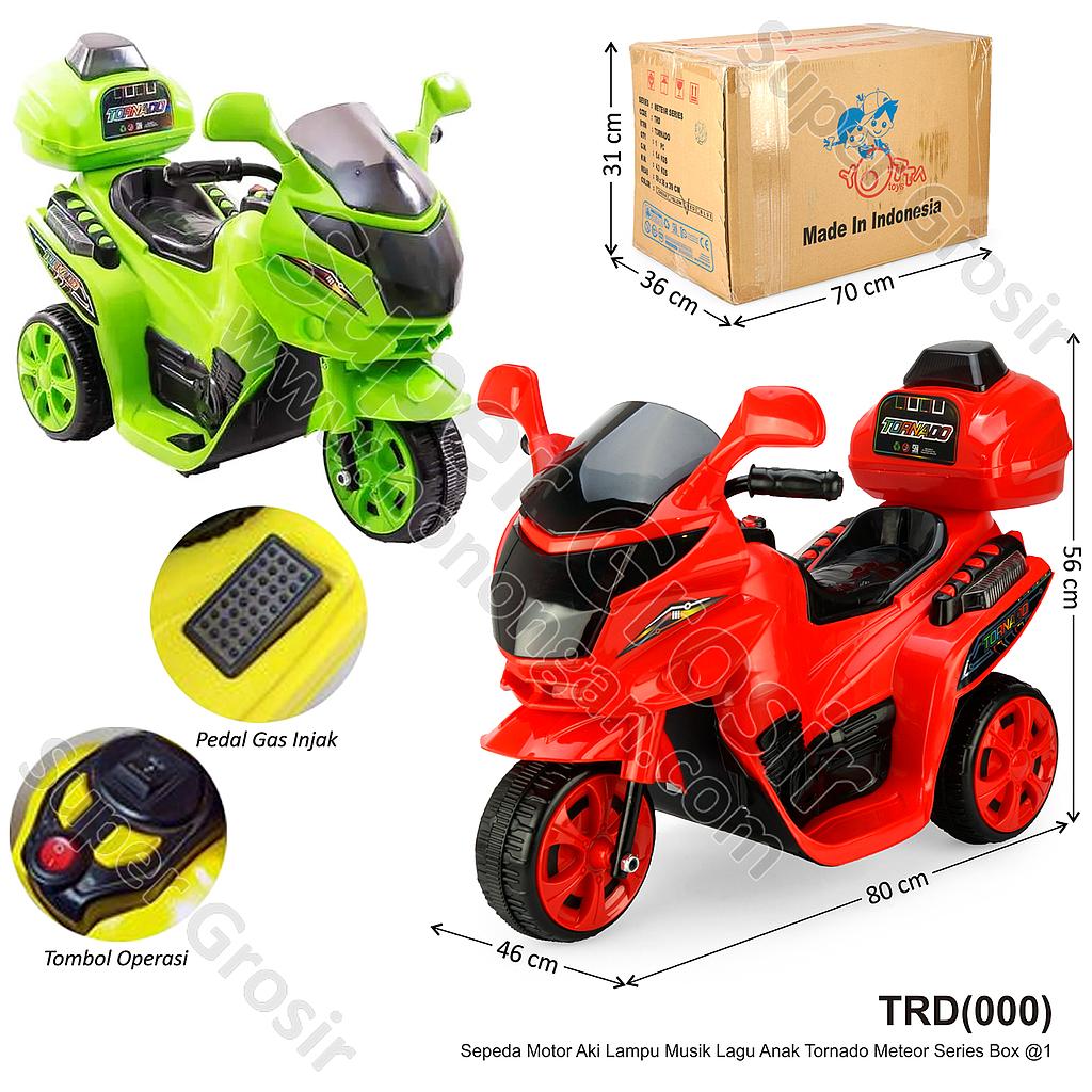Tunggangan Sepeda Motor Aki Musik Lagu Anak Lampu Tornado Meteor Series Box @1