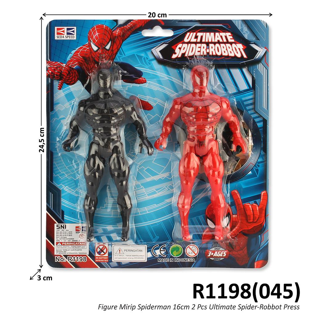 Action Figure Spiderman 2 Pcs 16 cm Ultimate Spider-Robbot Press @160