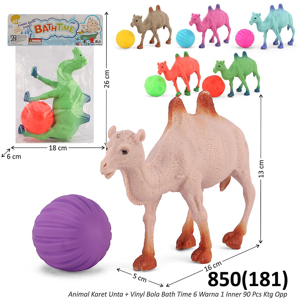 Vinyl Unta Set Bola Karet Bath Time 1 Inner 90 Pcs Ktg Opp @180