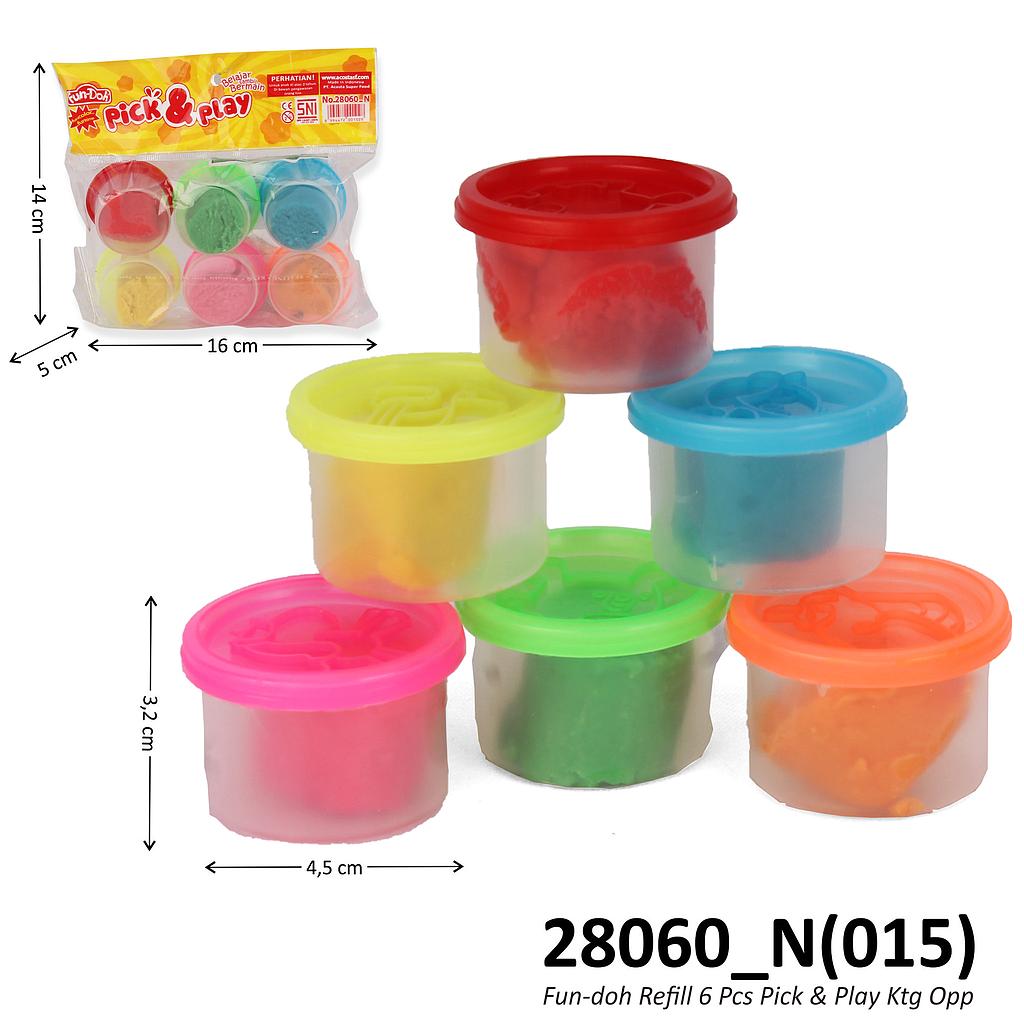 Fun-Doh Refill 6 Pcs Pick &amp; Play Ktg Opp @120