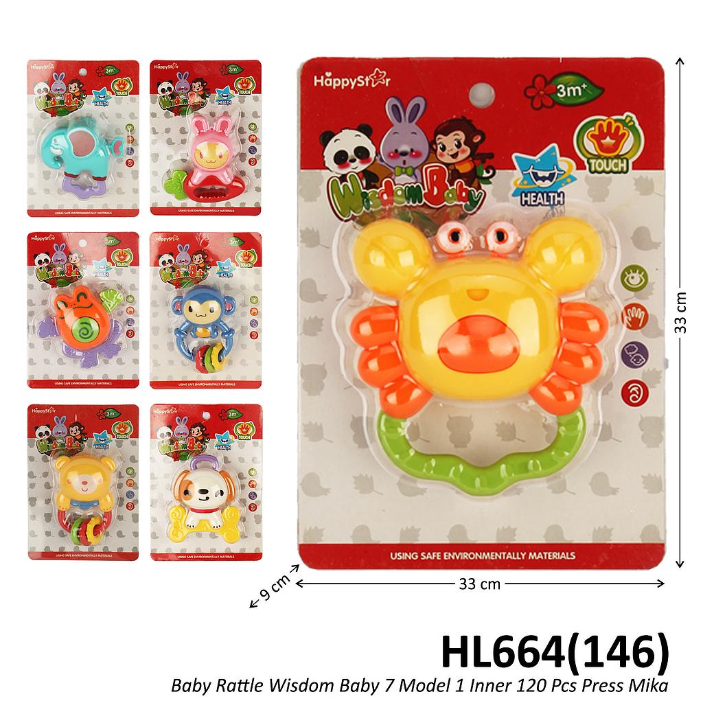 Baby Rattle Wisdom Baby 7 Model 1 Inner 120 Pcs Press Mika @240