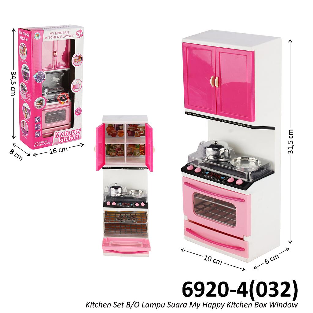 Kitchen Set B/O Suara Lampu My Happy Kitchen Box Window @48