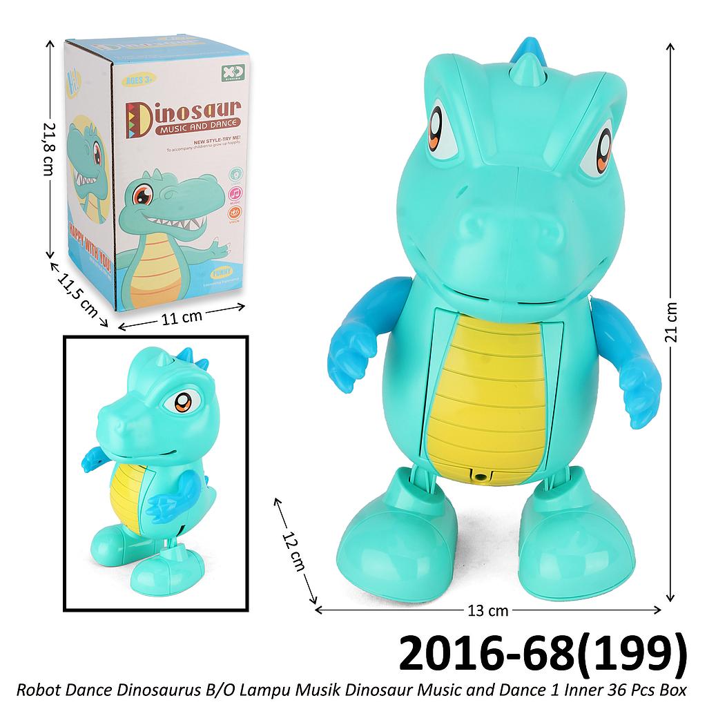 Robot Dance Dinosaurus B/O Musik Lampu Dinosaur Music and Dance 1 Inner 36 Pcs Box @72