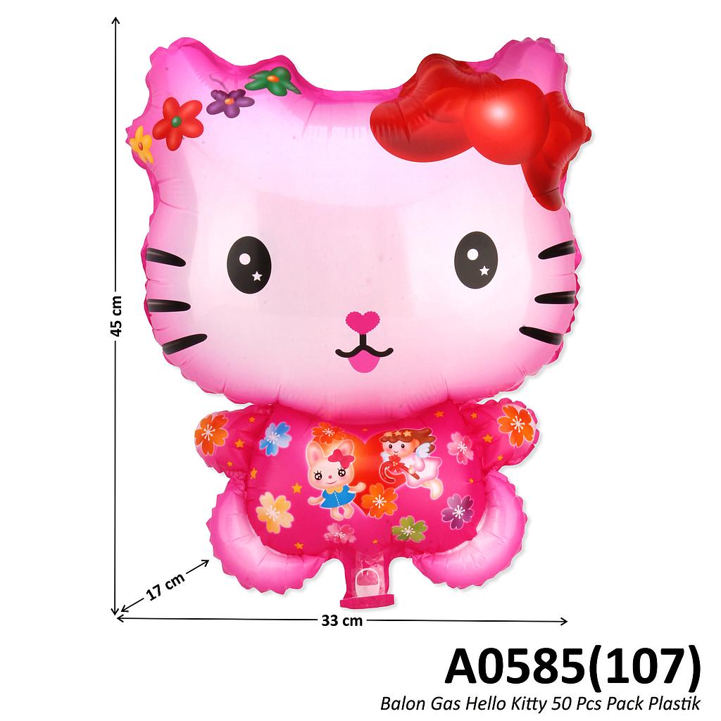 Balon Gas Hello Kitty 50 Pcs Pack Plastik @60