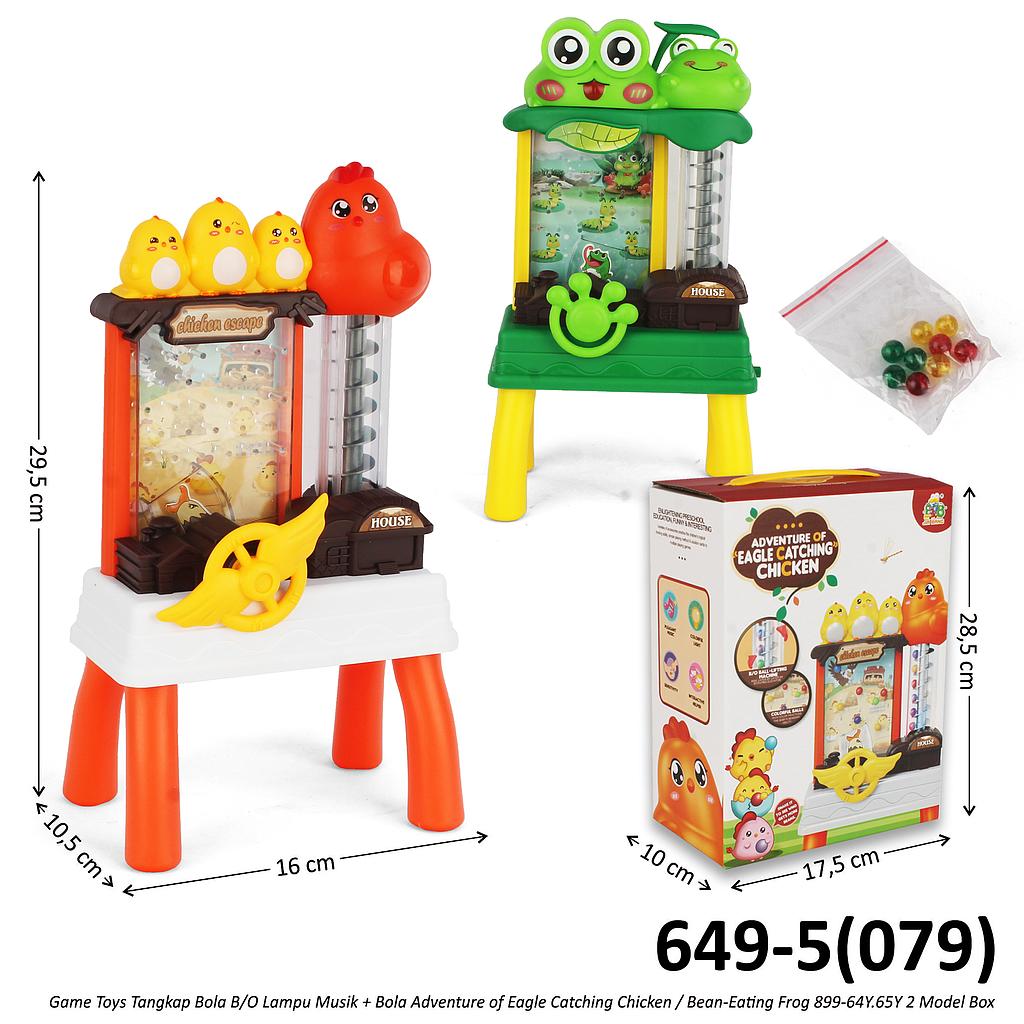 Game Toys Tangkap Bola B/O Musik Lampu + Bola Adventure of Eagle Catching Chicken / Bean-Eating Frog 899-64Y.65Y Box @60