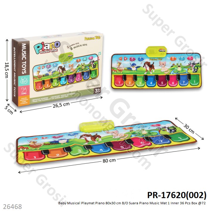 Matras Piano 80x30 cm B/O Suara Piano Music Mat 1 Inner 36 Pcs Box @72