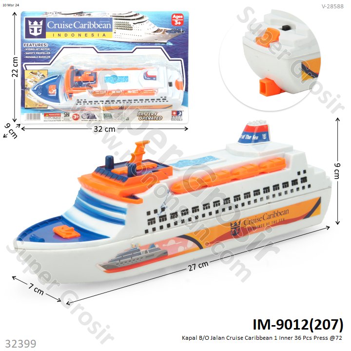 Kapal Pesiar B/O Jalan Cruise Caribbean 1 Inner 36 Pcs Press @72