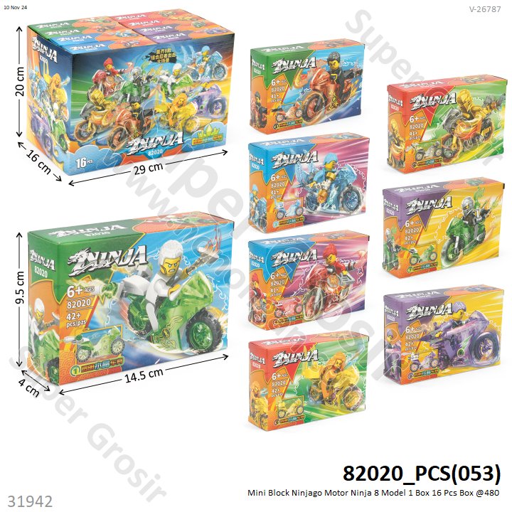 Mini Block Ninjago Motor Ninja 8 Model 1 Box 16 Pcs Box @480