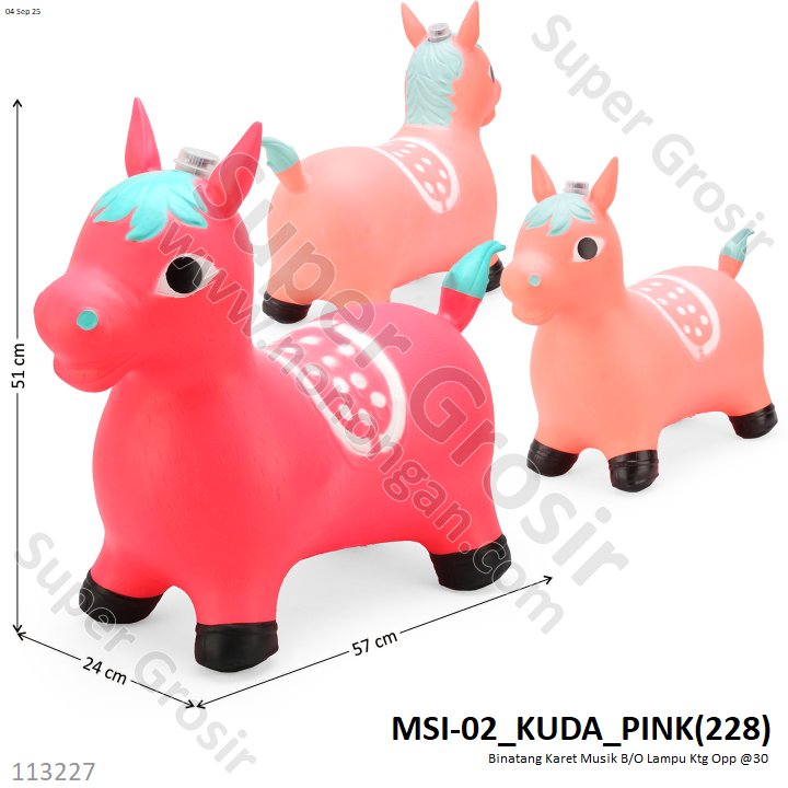 Binatang Karet Musik B/O Lampu Ktg Opp @30