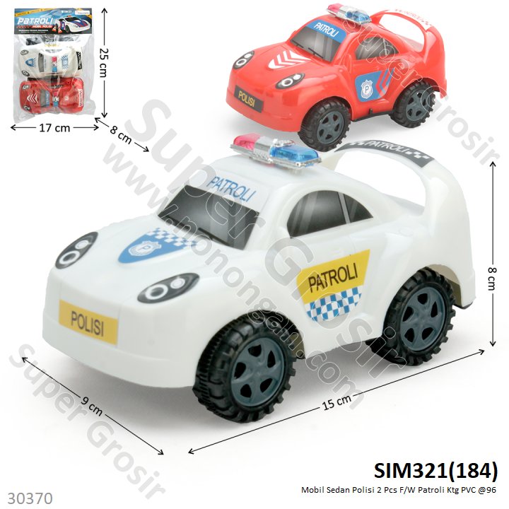 Mobil Polisi 2 Pcs F/W Patroli Ktg PVC @96