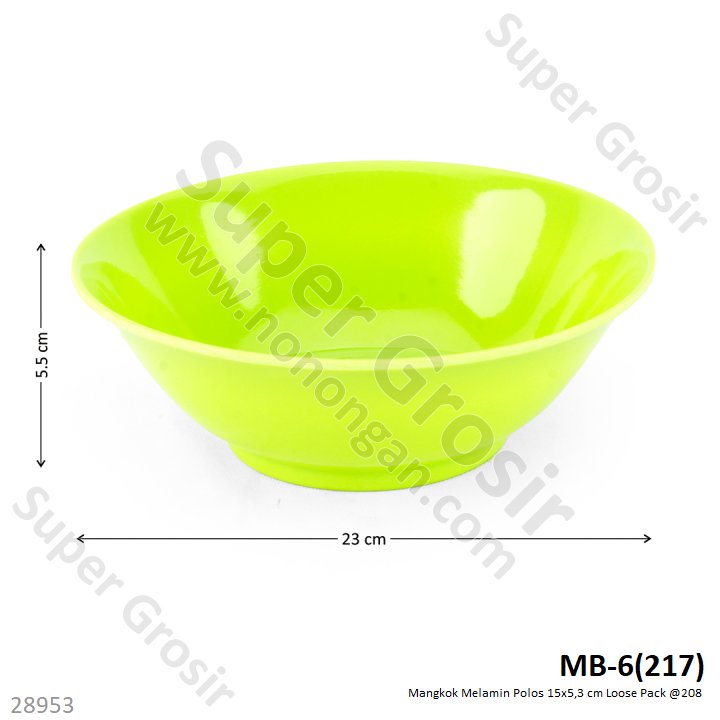 Mangkok Melamin Polos 15x5,3 cm Loose Pack @208