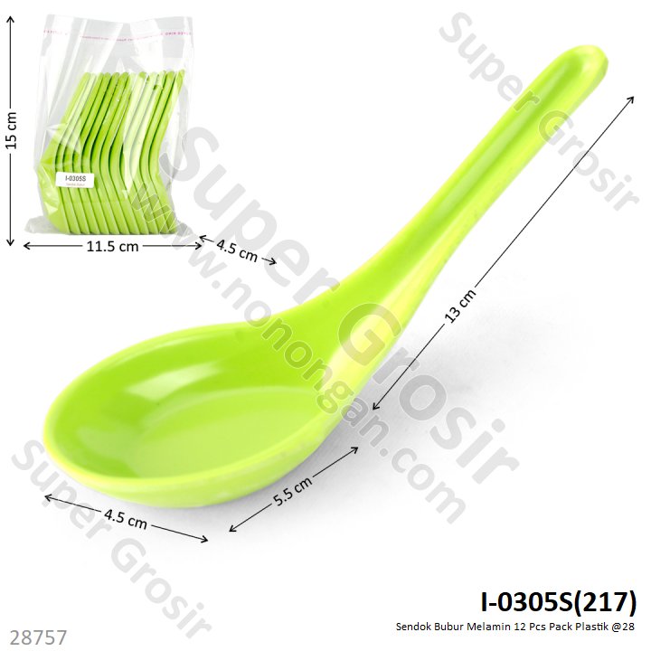 Sendok Bubur Melamin 12 Pcs Pack Plastik @28