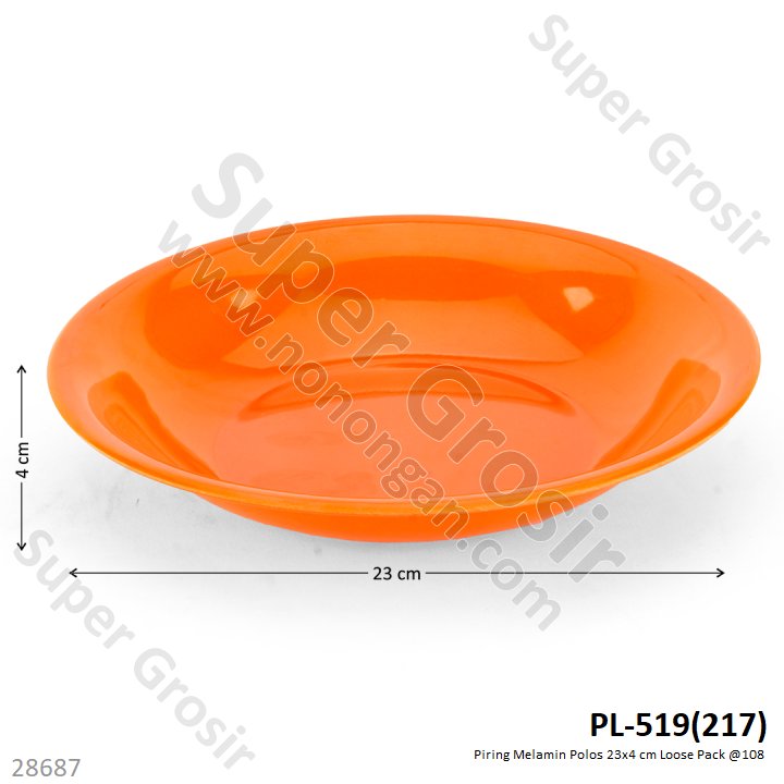 Piring Melamin Polos 23x4 cm Loose Pack @108