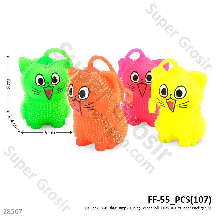 Ubur-Ubur Kucing B/O Lampu Ferhat Ball 1 Box 40 Pcs Loose Pack @720