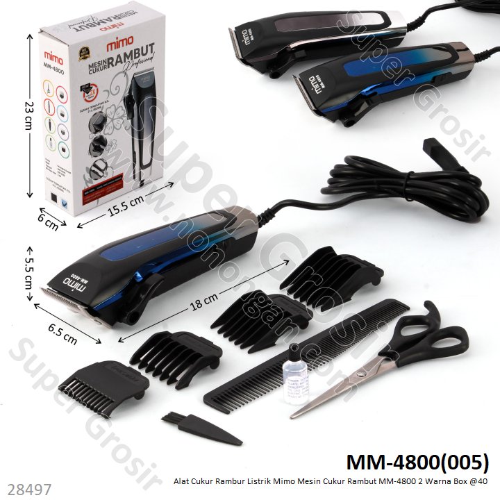 Alat Cukur Rambut Listrik Mimo Mesin Cukur Rambut MM-4800 2 Warna Box @40