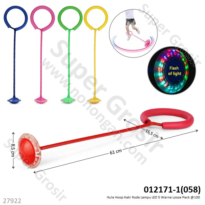 Hula Hoop Kaki Roda Lampu LED 4003 4 Warna Ktg Opp @100
