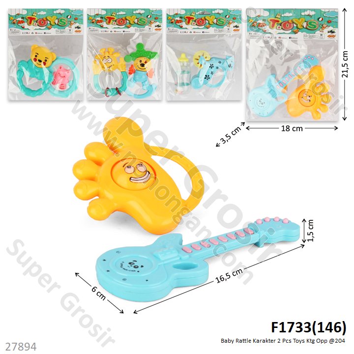 Baby Rattle Karakter 2 Pcs Toys Ktg Opp @204