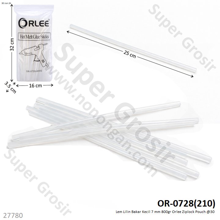 Lem Lilin Bakar Kecil 7 mm 800gr Orlee Ziplock Pouch @30