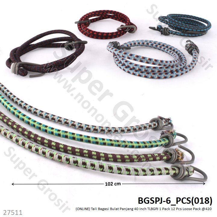 Tali Bagasi Bulat Panjang 40 Inch TLBGPJ 1 Pack 12 Pcs Loose Pack @420