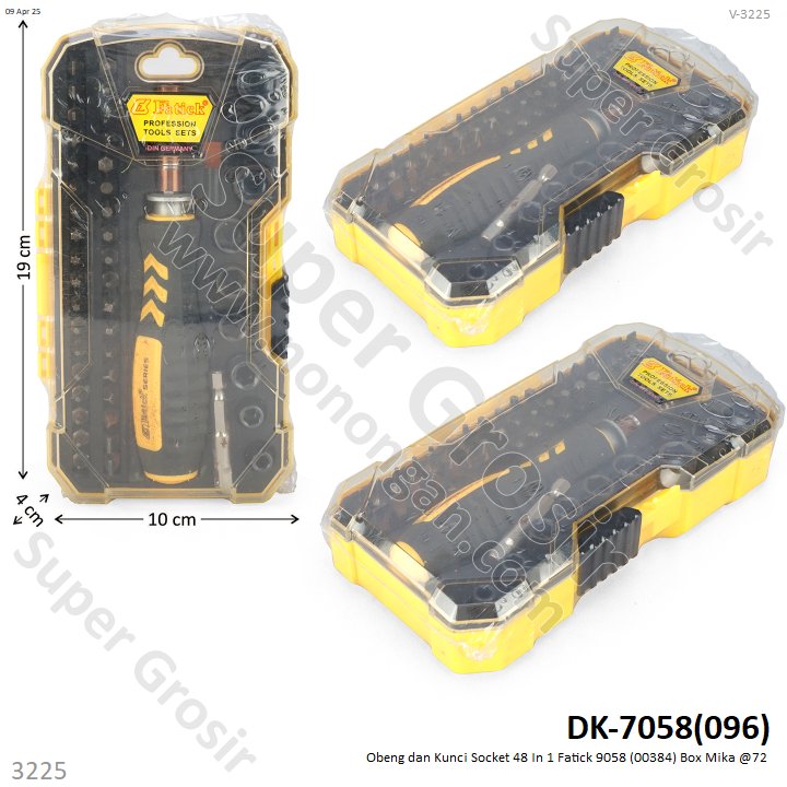 Obeng dan Kunci Socket 48 In 1 Fatick 9058 (00384) Box Mika @72