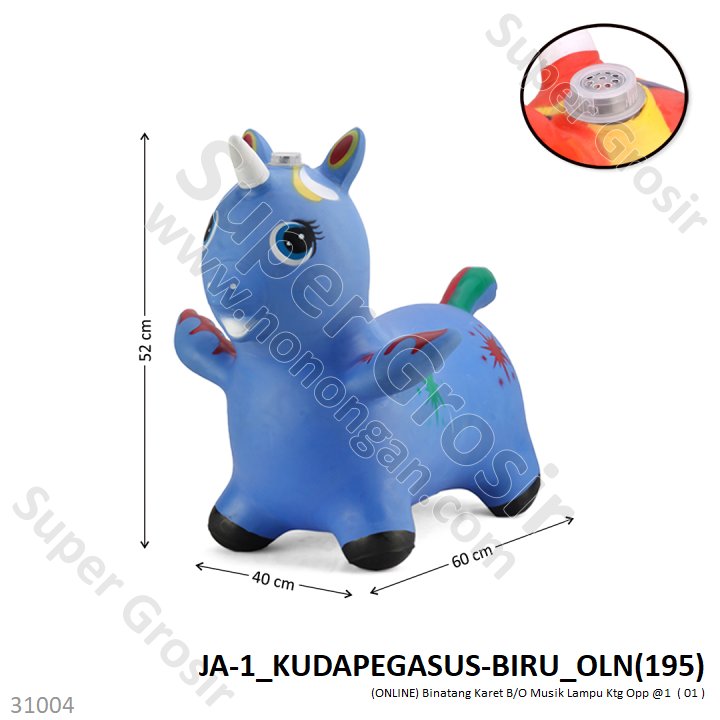 Binatang Karet B/O Musik Lampu Ktg Opp @30