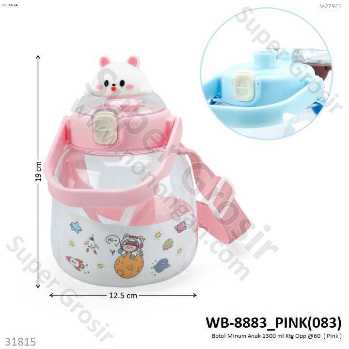Botol Minum Anak Tutup Kepala Line 1300 ml Ktg Opp @60