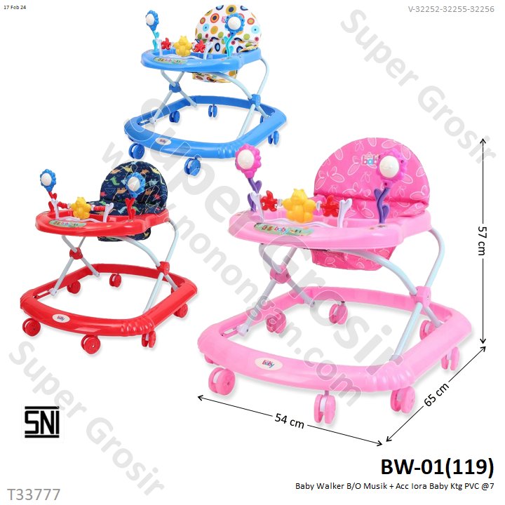 Baby Walker B/O Musik + Acc Iora Baby BW-01 Ktg PVC @7