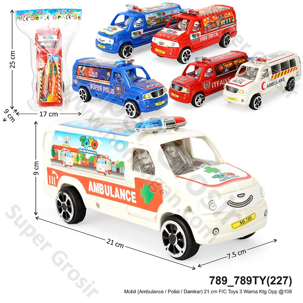 Mobil (Ambulance / Polisi / Damkar) 21 cm F/C Toys Ktg Opp @108