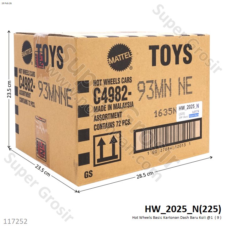 Hot Wheels Basic Kartonan Dash Baru Koli @1