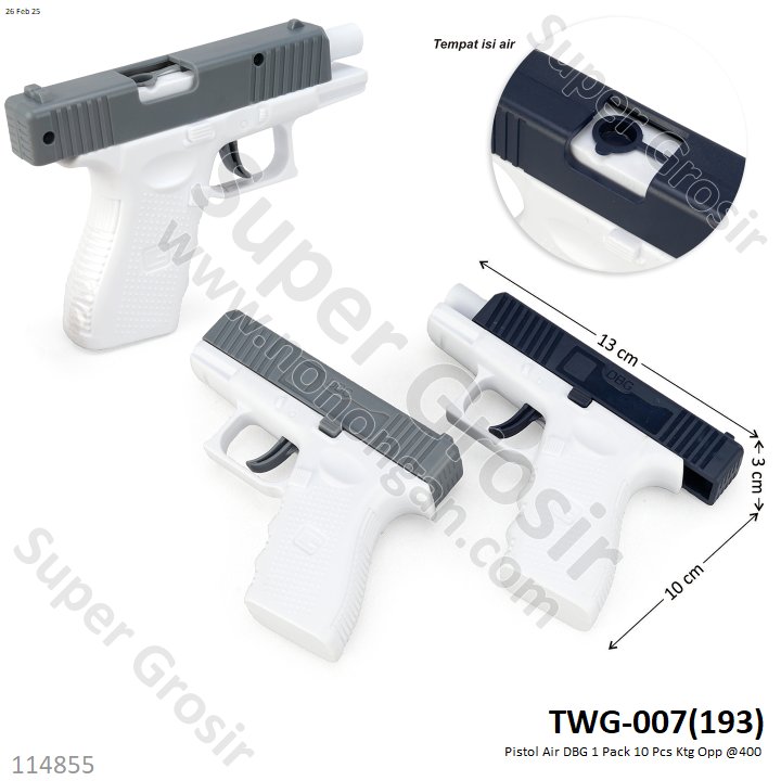 Pistol Air DBG 1 Pack 10 Pcs Ktg Opp @400