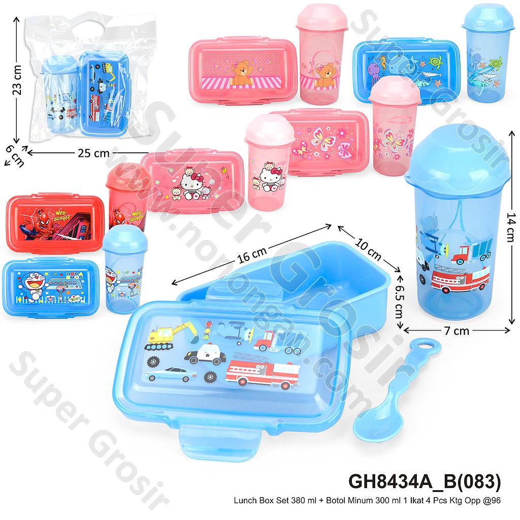 Lunch Box Set 380 ml + Botol Minum 300 ml 1 Ikat 4 Pcs Ktg Opp @96