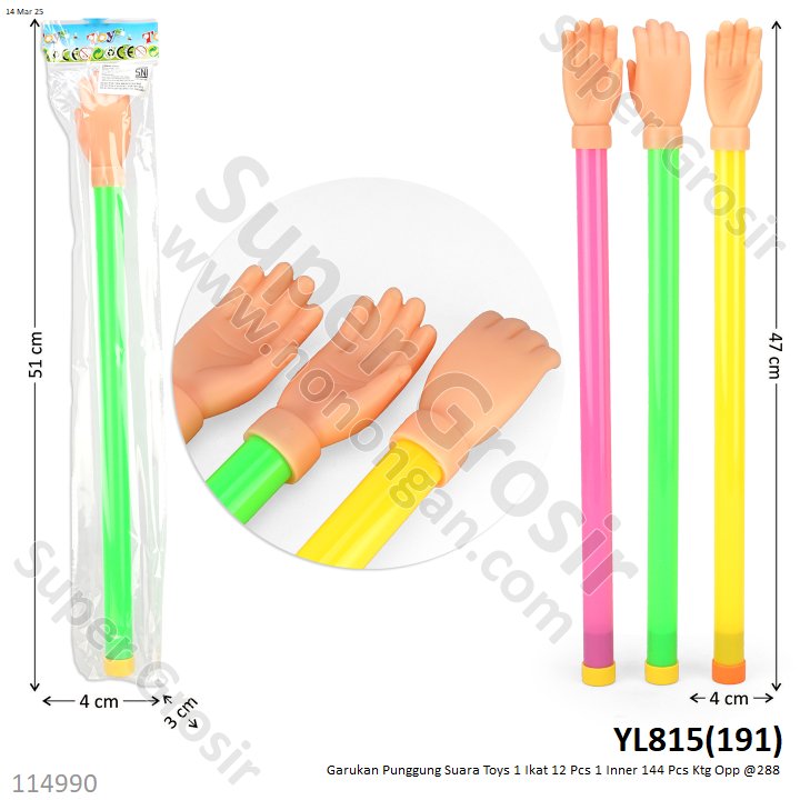 Garukan Punggung Suara Toys 1 Ikat 12 Pcs 1 Inner 144 Pcs Ktg Opp @288